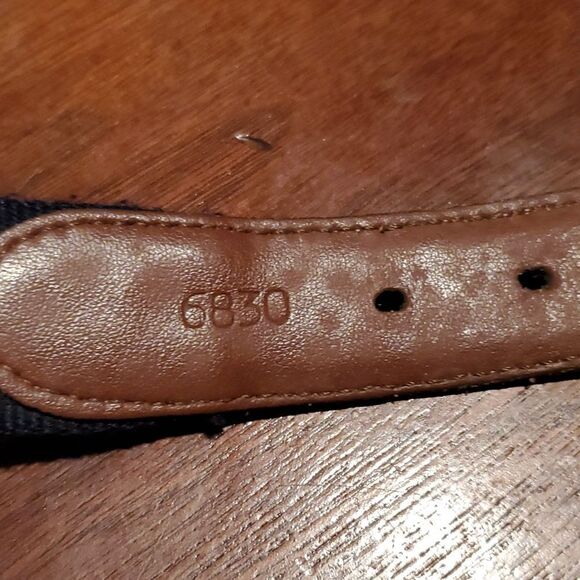 Torino European Ribbed Surcingle Navy Blue Belt 44 - Picture 9 of 10